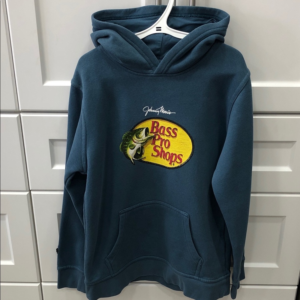 Bass Pro Shops Hoodie with Logo – Youth Large – Blue